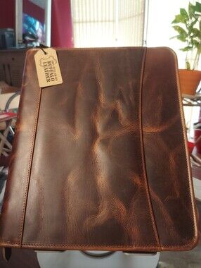 LEATHERTOWN Buffalo Leather Portfolio Folder Business Executive Organizer Case